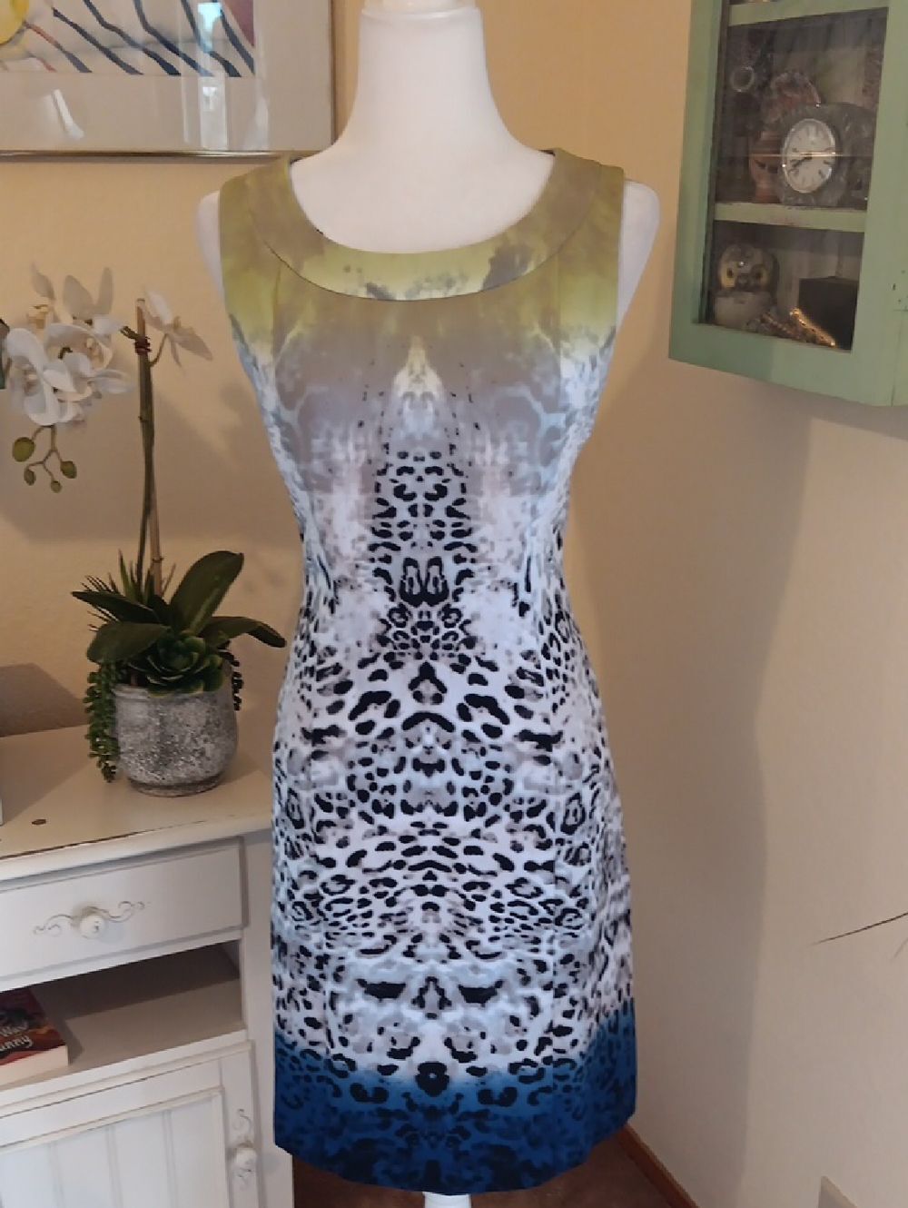ILE Animal Print Sheath Dress